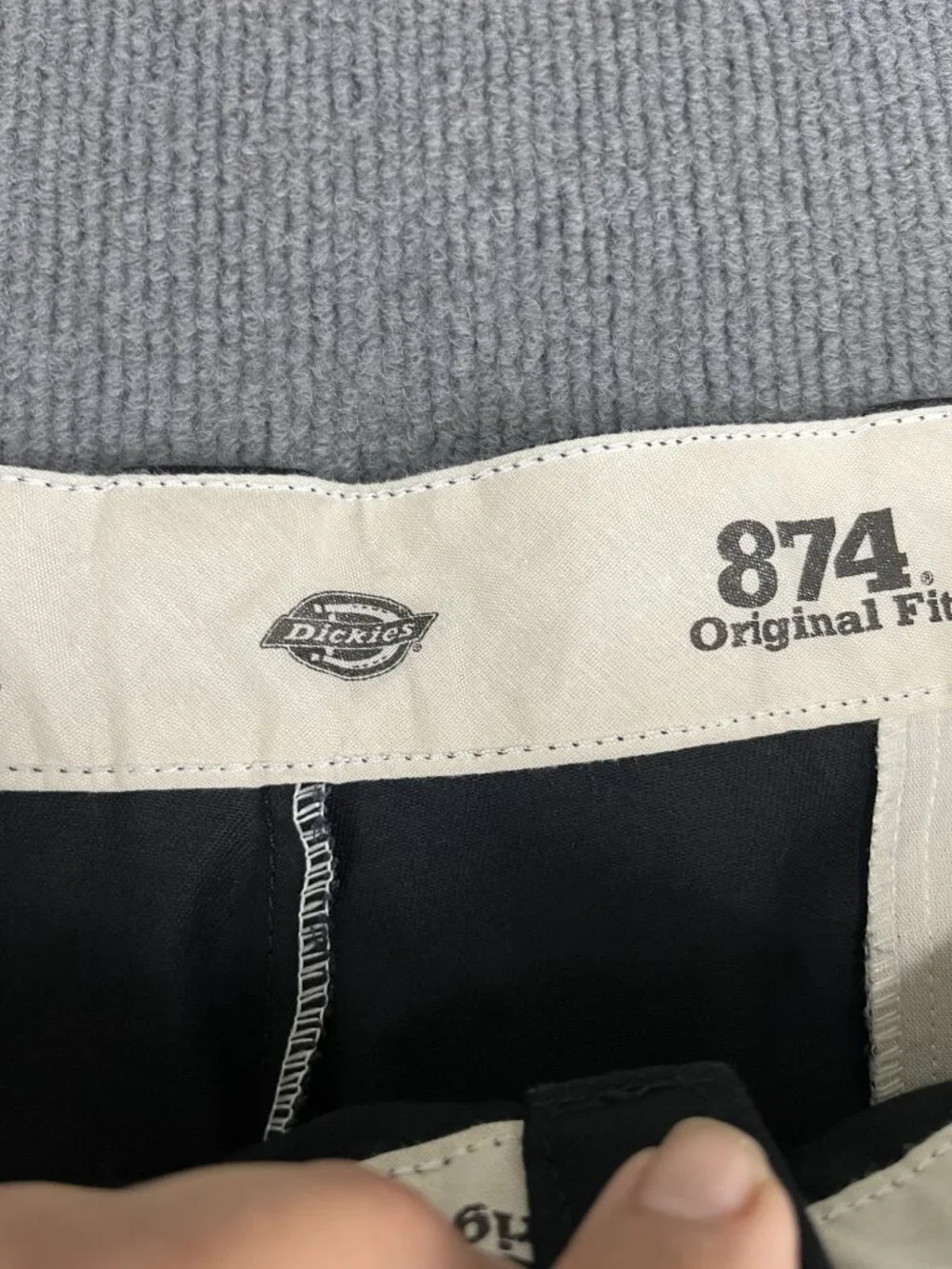 Dickies 874 Mens Original Fit Straight-Leg Black Work Pants 42x28
